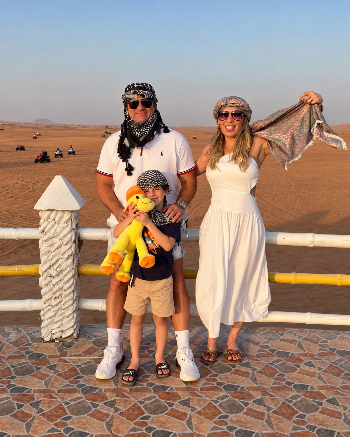 Família no deserto